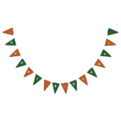 Bannière À Fanions Orange And Green Happy Birthday (Tout)