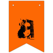 Bannière À Fanions Orange Black Typographie Effrayant Halloween heure (Troisième drapeau)