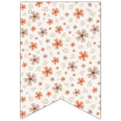 BANNIÈRE À FANIONS ORANGE BOW & ARCH FALL PUMPKIN FLOWERS BIRTHDAY (Premier drapeau)