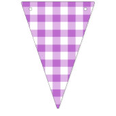 Bannière À Fanions Orchidée Gingham Classique Violet (Troisième drapeau)