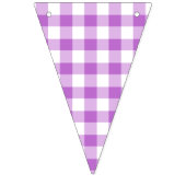 Bannière À Fanions Orchidée Gingham Classique Violet (Deuxième drapeau)