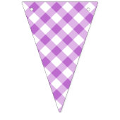 Bannière À Fanions Orchidée Violet Gingham Rétro (Deuxième drapeau)