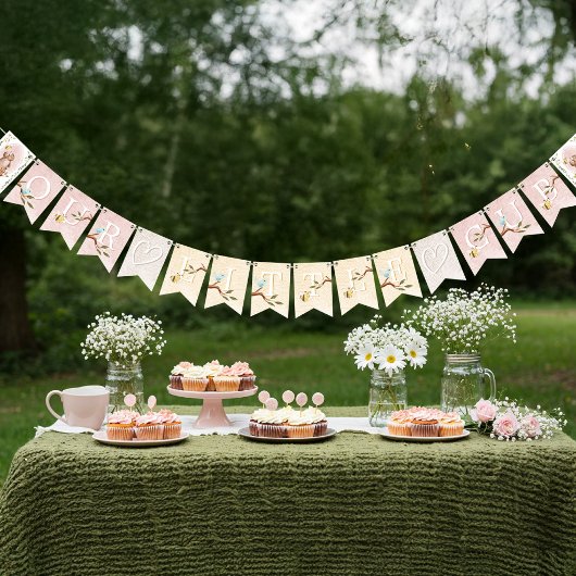 Bannière À Fanions Ours de bois nu Petit bébé Fille Cub Douche