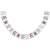 Bannière À Fanions Ours de crème glacée rouge blanc et bleu (Tout)