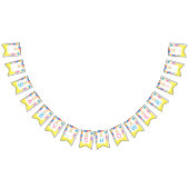 Bannière À Fanions Ours d'or en écaille, Baby shower (Tout)