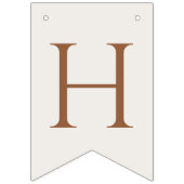 Bannière À Fanions Ours mignon, Ballons Beiges, Premier Anniversaire (Deuxième drapeau)