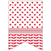 Bannière À Fanions Palestinien Noir & Rouge Keffiyeh (Premier drapeau)