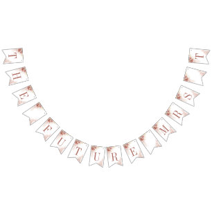 Bannière À Fanions Pampas Grass Boho Chic Terracotta Fête des mariées