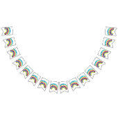 Bannière À Fanions Papier arc en ciel (Tout)