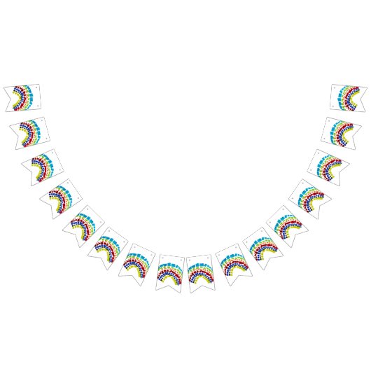 Bannière À Fanions Papier arc en ciel (Tout)