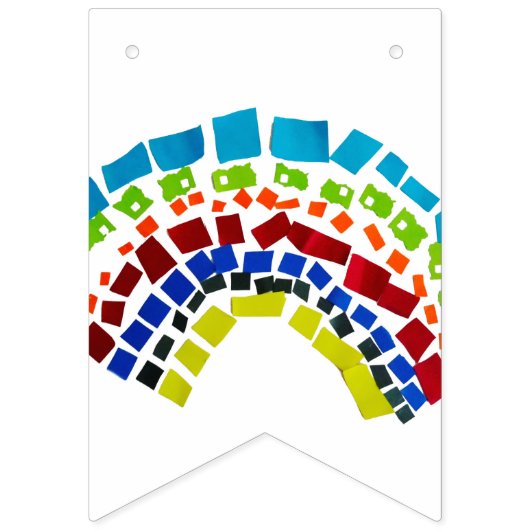 Bannière À Fanions Papier arc en ciel (Premier drapeau)
