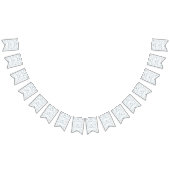 Bannière À Fanions papier peint bleu et blanc avec un motif (Tout)