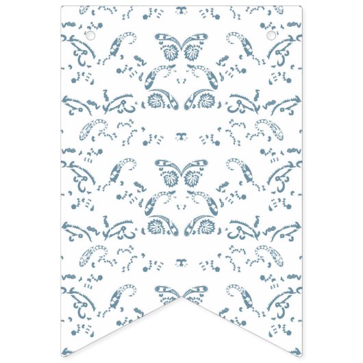 Bannière À Fanions papier peint bleu et blanc avec un motif (Troisième drapeau)