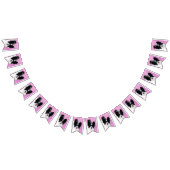 Bannière À Fanions Papillon (blanc et noir) Peinture - Chien Art (Tout)