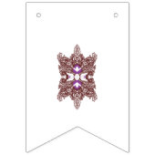 Bannière À Fanions Papillon Mandala Art ・ Boho Floral Design (Deuxième drapeau)