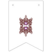 Bannière À Fanions Papillon Mandala Art ・ Boho Floral Design (Premier drapeau)