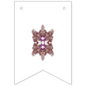 Bannière À Fanions Papillon Mandala Art ・ Boho Floral Design (Troisième drapeau)