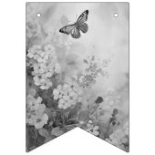 Bannière À Fanions Papillon noir et blanc (Premier drapeau)