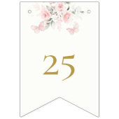 Bannière À Fanions Papillon rose Quinceañera (Premier drapeau)