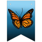 Bannière À Fanions Papillons Monarque Blue Ombre (Premier drapeau)