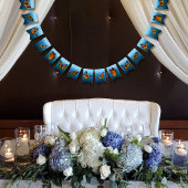 Bannière À Fanions Papillons Monarque Blue Ombre