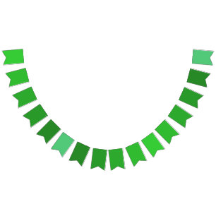 Bannière À Fanions Paradis tropical Chaux rayonnantes Vert à émeraude