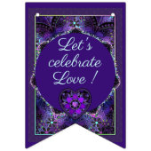 Bannière À Fanions Parapluie violet & coeurs .7 (Deuxième drapeau)