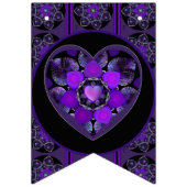 Bannière À Fanions Parapluie violet & coeurs .7 (Premier drapeau)