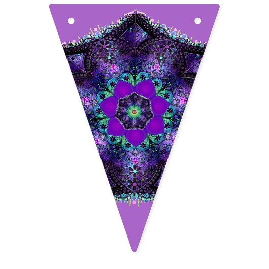 Bannière À Fanions Parapluie violet & coeurs .7 (Premier drapeau)