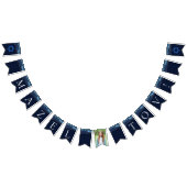 Bannière À Fanions Parti bat mitzvah Mazel Tov Marine Photo Bleu (Tout)