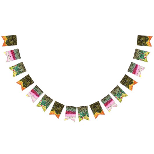 Bannière À Fanions Parti de la pêche à la truite (Tout)