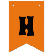 Bannière À Fanions Parti d'Halloween du Citrouille Jack-o'-lantern, p (Deuxième drapeau)