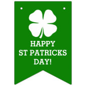 Bannière À Fanions Partie chanceuse faite sur commande de Jour de la (Troisième drapeau)