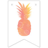 Bannière À Fanions Partie de joyeux anniversaire d'ananas et de (Premier drapeau)