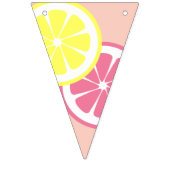 Bannière À Fanions Partie, jaune et rose roses de limonade (Premier drapeau)