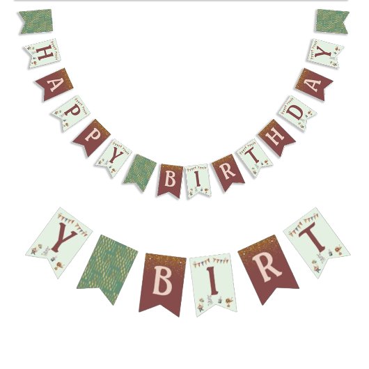 Bannière À Fanions Parties scintillant Animaux Cirque Anniversaire de