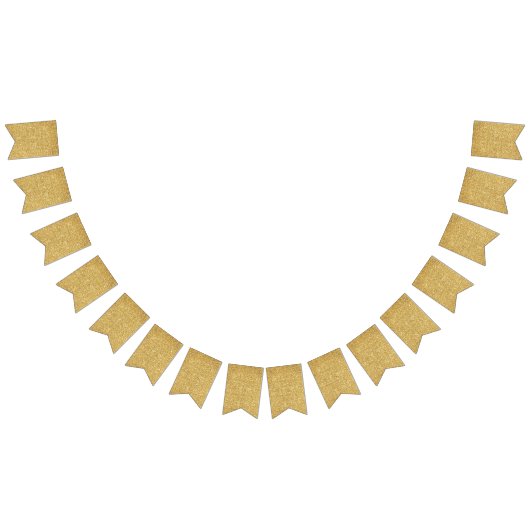 Bannière À Fanions Parties scintillant d'or. (Tout)