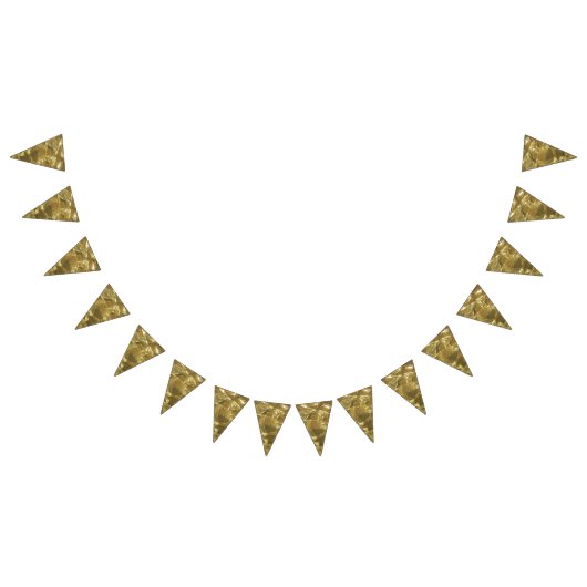 Bannière À Fanions Parties scintillant d'or brillante en or élégant (Tout)