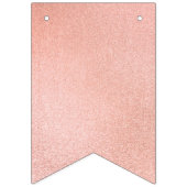 Bannière À Fanions Parties scintillant en or rose et Rose Confetti (Premier drapeau)