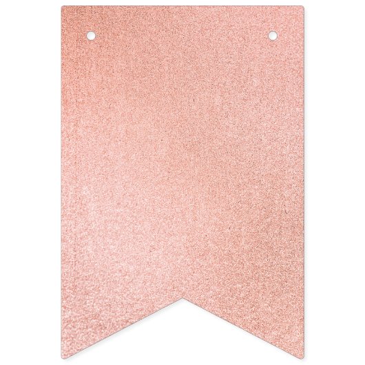 Bannière À Fanions Parties scintillant en or rose et Rose Confetti (Premier drapeau)