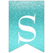Bannière À Fanions Parties scintillant Ombre Turquoise Turquoise SWEE (Deuxième drapeau)