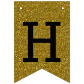 Bannière À Fanions Parties scintillant Or tendance Bonne année (Premier drapeau)