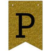 Bannière À Fanions Parties scintillant Or tendance Bonne année (Troisième drapeau)