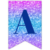 Bannière À Fanions Parties scintillant rose bleu Joyeux Anniversaire (Troisième drapeau)