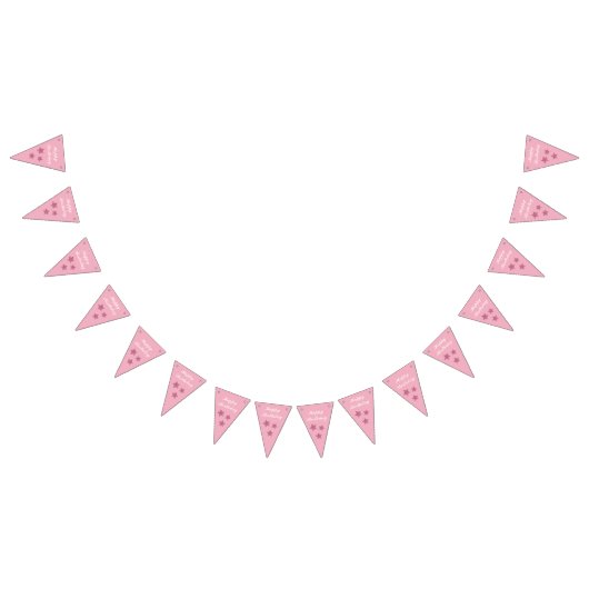 Bannière À Fanions Parties scintillant rose Étoiles Heureux Anniversa (Tout)