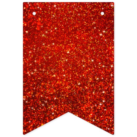 Bannière À Fanions Parties scintillant rouges. (Premier drapeau)