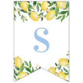 Bannière À Fanions Pastel Blue Lemons Sweet Boy Baby shower (Deuxième drapeau)