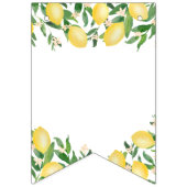 Bannière À Fanions Pastel Blue Lemons Sweet Boy Baby shower (Premier drapeau)