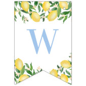 Bannière À Fanions Pastel Blue Lemons Sweet Boy Baby shower (Troisième drapeau)