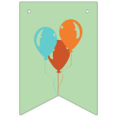 Bannière À Fanions Pastel Dino Bunting Anniversaire (Premier drapeau)